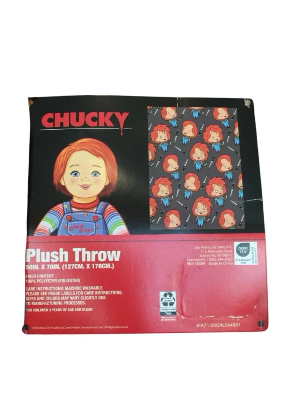 CHUCKY The Many Faces Plush Throw 50